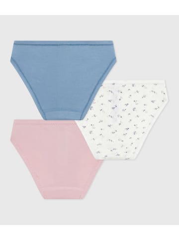 PETIT BATEAU 3er-Set: Pantys in Blau/ Rosa/ Weiß