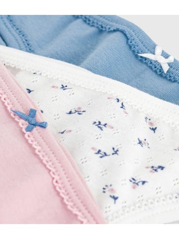 PETIT BATEAU 3er-Set: Pantys in Blau/ Rosa/ Weiß