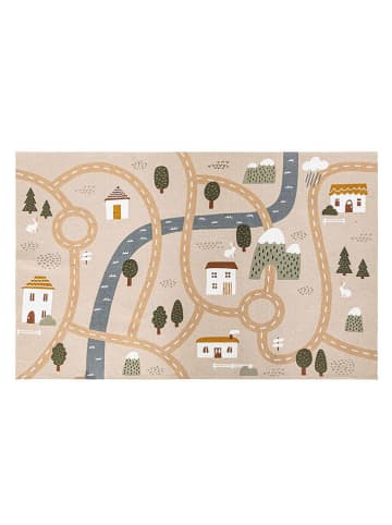WellHome for Kids Baumwoll-Teppich in Beige - (L)150 x (B)100 cm