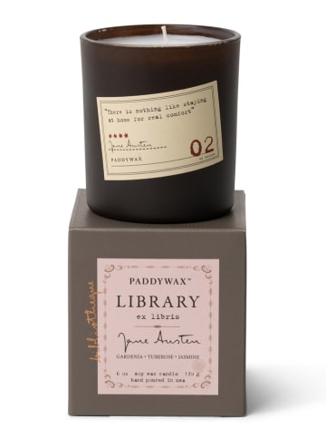 Paddywax Duftkerze "Library - Jane Austen'' in Braun - 170 g