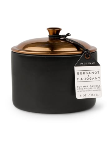 Paddywax Geurkaars "Hygge - Bergamot + Mahogony'' zwart - 141 g