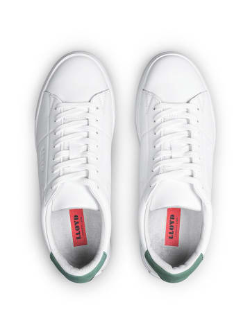 LLOYD Leder-Sneakers "Enrico" in Weiß/ Grün