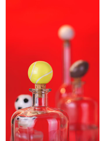 Donkey Zatyczka "Tennis" w kolorze żółtym do butelki - 4,5 x 6,5 x 4,5 cm