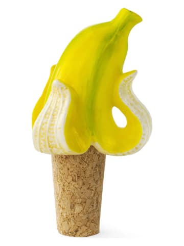 Donkey Zatyczka "Banana Romance" w kolorze żółtym do butelki - 5 x 9 x 5,5 cm