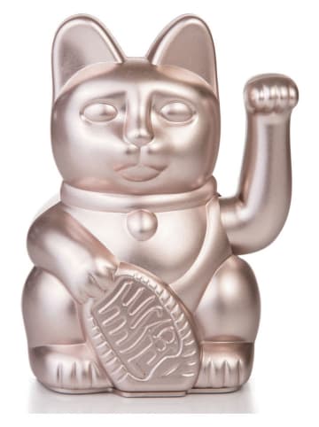 Donkey Decofiguur "Lucky Cat" champagnekleurig - (B)10,5 x (H)15 x (D)8,5 cm