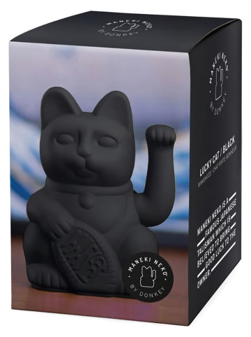 Donkey Dekofigur ''Lucky Cat'' in Schwarz - (B)10,5 x (H)15 x (T)8,5 cm