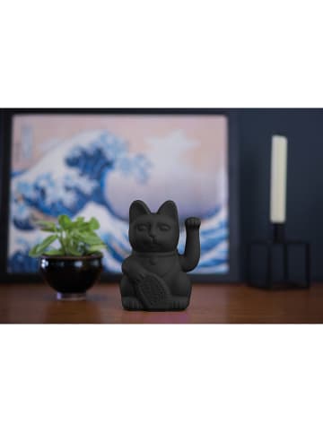 Donkey Figurka dekoracyjna "Lucky Cat" w kolorze czarnym - 10,5 x 15 x 8,5 cm