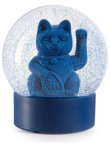 Donkey Kula śnieżna "Lucky Cat" w kolorze niebieskim - 10 x 11,3 x 10 cm