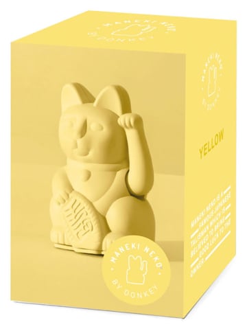 Donkey Dekofigur ''Lucky Cat Mini'' in Gelb - (B)6,7 x (H)9,8 x (T)5,2 cm