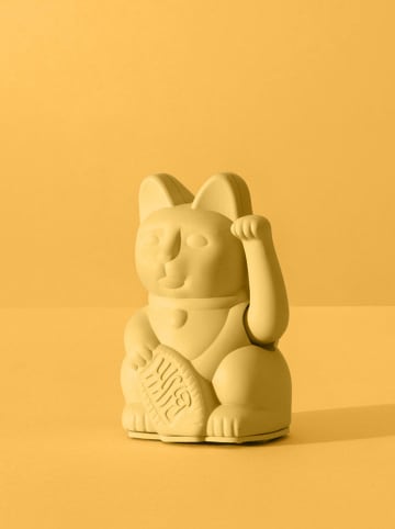 Donkey Figurka dekoracyjna "Lucky Cat Mini" w kolorze żółtym - 6,7 x 9,8 x 5,2 cm