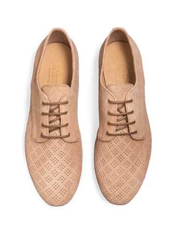 LLOYD Leder-Schnürschuhe in Beige
