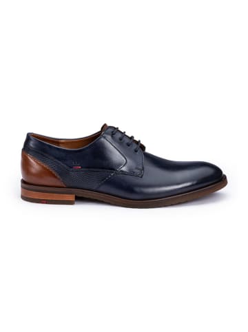 LLOYD Leder-Schnürschuhe "Domino" in Dunkelblau/ Hellbraun