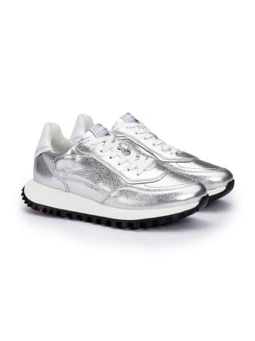LLOYD Leren sneakers zilverkleurig/wit