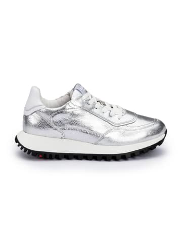LLOYD Leder-Sneakers in Silber/ Weiß