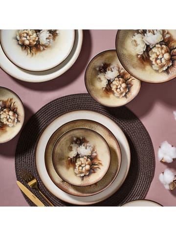 Hermia 26-częściowy zestaw w kolorze biało-brązowym