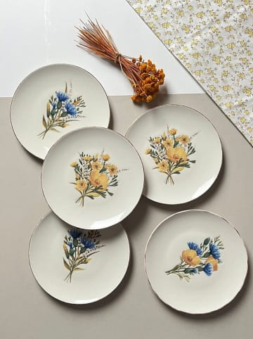 Hermia 6-delige set: dessertborden wit/meerkleurig - Ø 21 cm