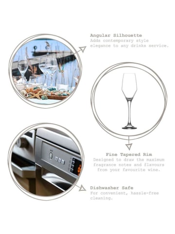 Hermia 6-delige set: glazen op steel - 230 ml