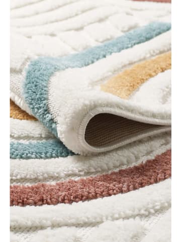 Conceptum Hypnose Dywan w kolorze kremowo-żółto-błękitnym