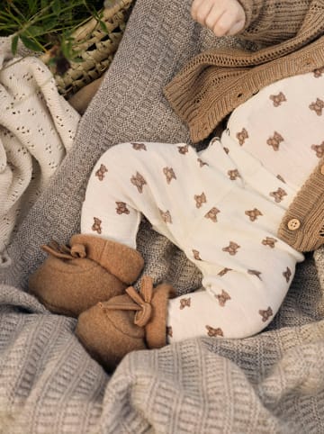 Lil Atelier Legginsy w kolorze kremowym