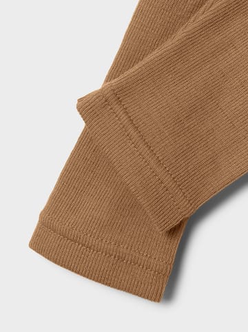 Lil Atelier Legginsy w kolorze jasnobrązowym