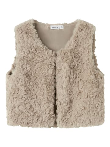 name it Kunstfell-Weste in Beige