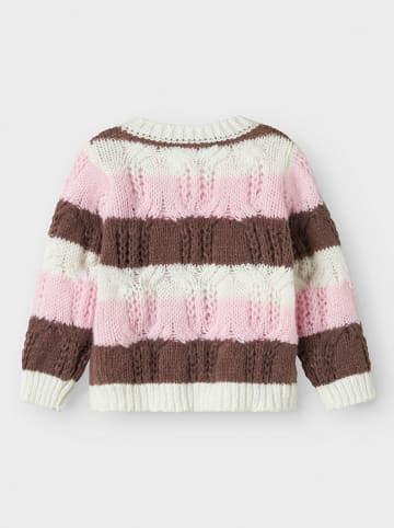 name it Pullover in Creme/ Rosa/ Braun