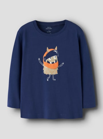 name it 2er-Set: Longsleeves "Vagno" in Dunkelblau/ Grün