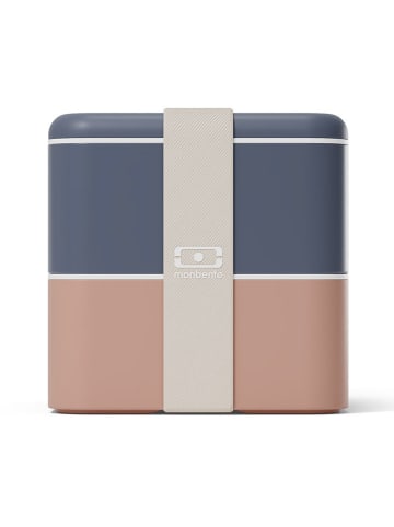 Monbento Lunchbox "Square" blauw/lichtroze - 1,7 l