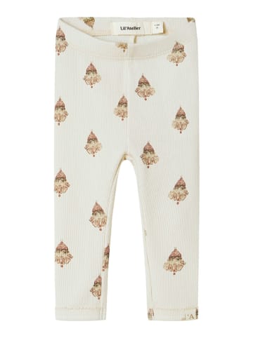 Lil Atelier Legginsy w kolorze kremowym