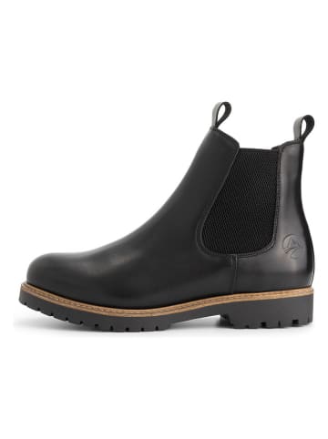 TRAVELIN' Leder-Chelsea-Boots "Agder" in Schwarz