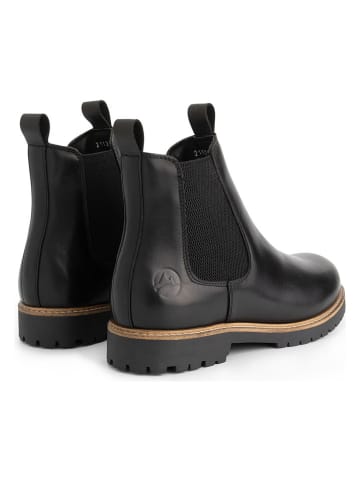 TRAVELIN' Leren chelseaboots "Agder" zwart