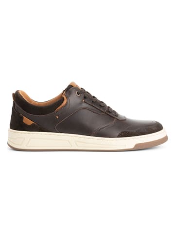 TRAVELIN' Leren sneakers "Darley" bruin