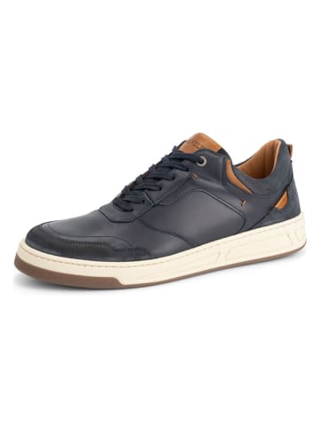 TRAVELIN' Leren sneakers "Darley" donkerblauw