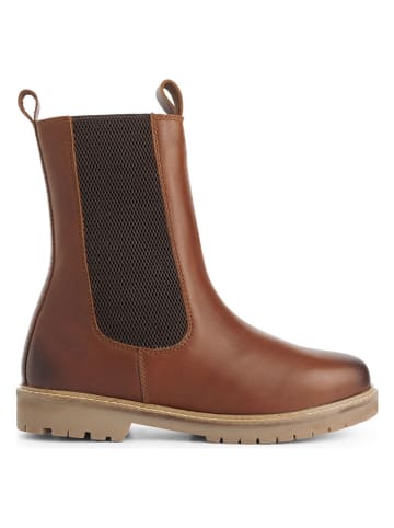 TRAVELIN' Leren chelseaboots "Ferring" lichtbruin