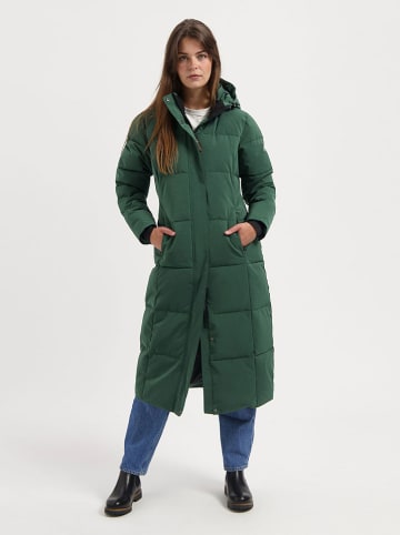 TRAVELIN' Doorgestikte mantel "Freya" groen