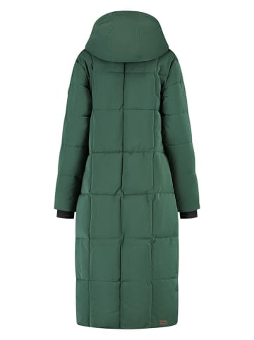 TRAVELIN' Doorgestikte mantel "Freya" groen