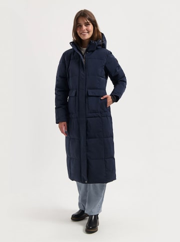 TRAVELIN' Doorgestikte mantel "Franska" donkerblauw
