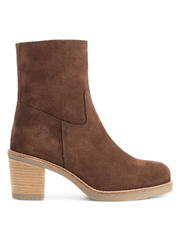 TRAVELIN' Leder-Stiefeletten "Indre" in Hellbraun