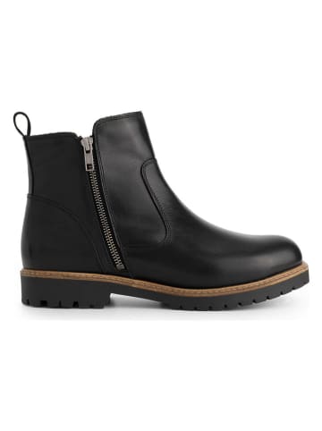 TRAVELIN' Leder-Ankle-Boots "Karup" in Schwarz