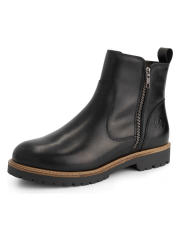 TRAVELIN' Leder-Ankle-Boots "Karup" in Schwarz