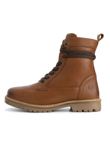 TRAVELIN' Leder-Boots "Kongsmark" in Hellbraun