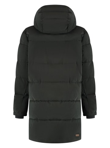 TRAVELIN' Doorgestikte mantel "Ladan" zwart