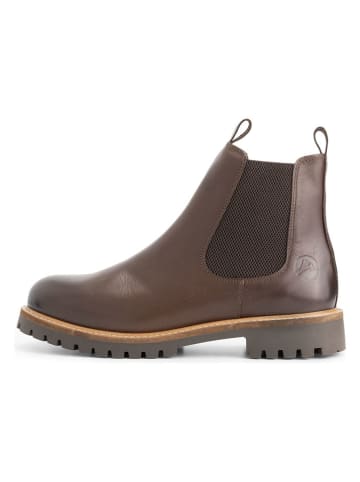 TRAVELIN' Leren chelseaboots "Nodeland" bruin
