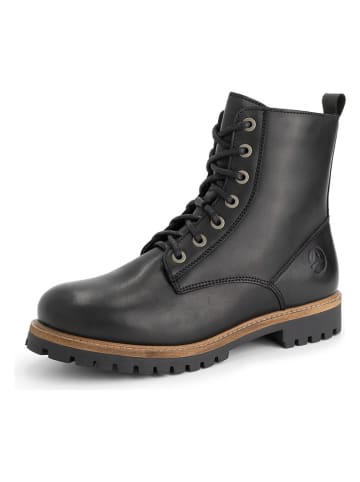 TRAVELIN' Skórzane botki "Norrland" w kolorze czarnym
