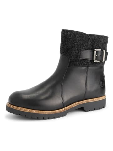 TRAVELIN' Leren enkelboots "Orkla" zwart