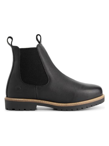 TRAVELIN' Leder-Chelsea-Boots "Romstad" in Schwarz