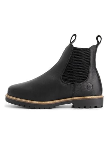 TRAVELIN' Leren chelseaboots "Romstad" zwart