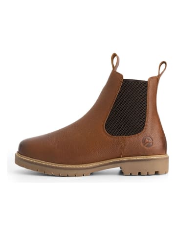 TRAVELIN' Leder-Chelsea-Boots "Romstad" in Hellbraun