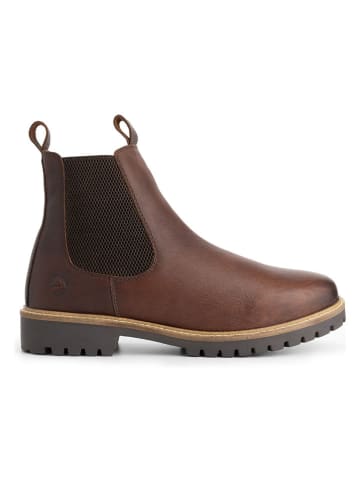 TRAVELIN' Leren chelseaboots "Sirdal" bruin