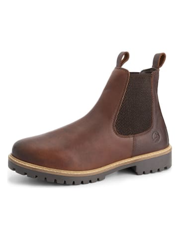 TRAVELIN' Leder-Chelsea-Boots "Sirdal" in Braun